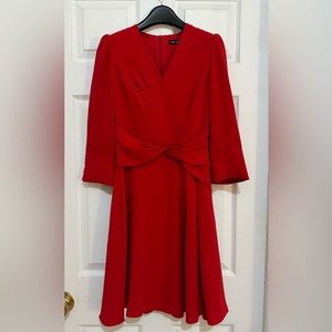 Karen Millen Red V-neck dress US 2